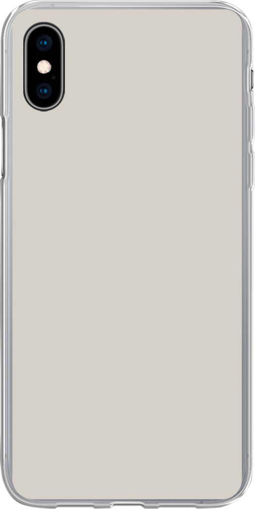 MuchoWow Handyhülle Schutzhülle Hülle für Telefoonhoesje iPhone Xs Grau - Hell - Herbst Silikon Softcase Handy Hülle - Handytasche
