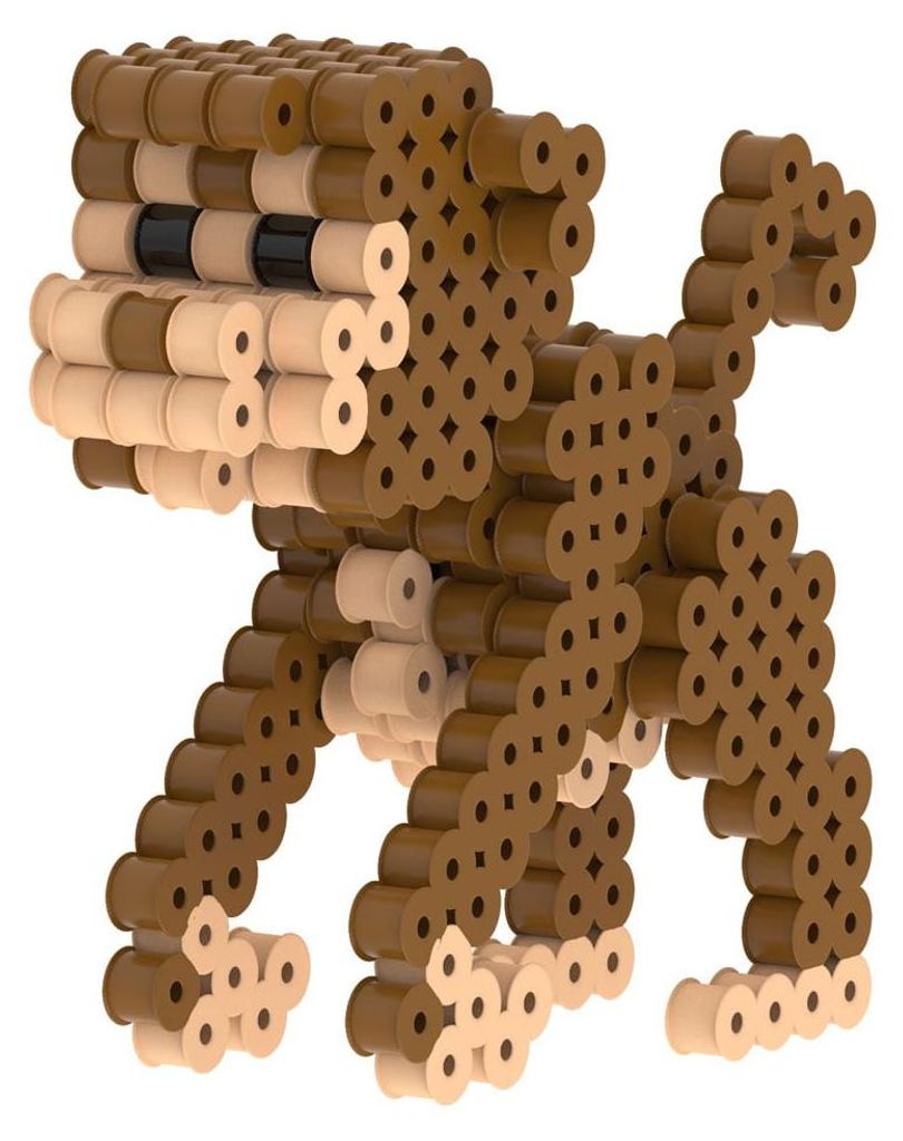 Bügelperlen-Set 3D Affe Bastelspaß für Kinder - Einheitsgröße