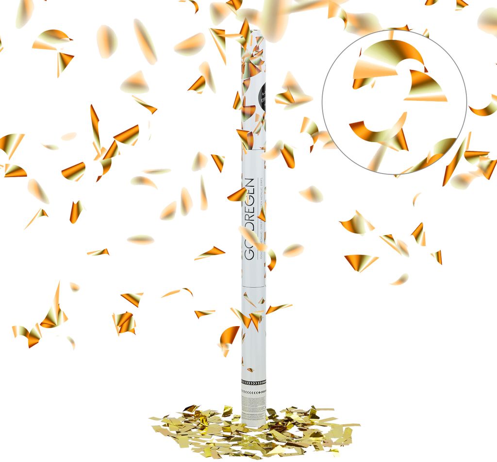 relaxdays Party Popper 80 cm Gold