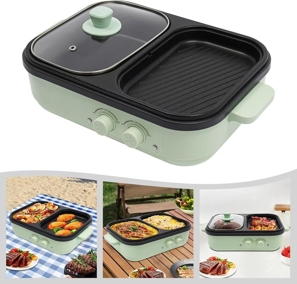 Hot Pot Topf - Feuertopf/Shabu-Shabu - Lebensmittelechte Aluminiumlegierung - Antihaftbeschichtung - Leicht zu reinigen - Für Familienfeiern