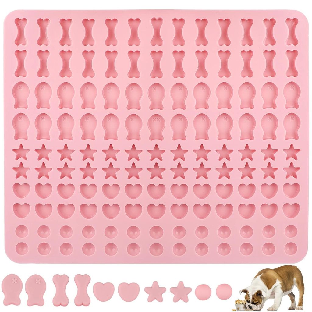 Backmatte für Hundekekse, Silikon-Backmatte für Hundeleckerlis, 5 Formen in 1, BPA-freie Backmatte, Backform für selbstgemachte Hundekekse und L...