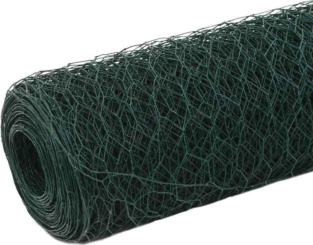 vidaXL Drahtzaun Stahl mit PVC-Beschichtung 25x1,5 m Grün Produktbild 