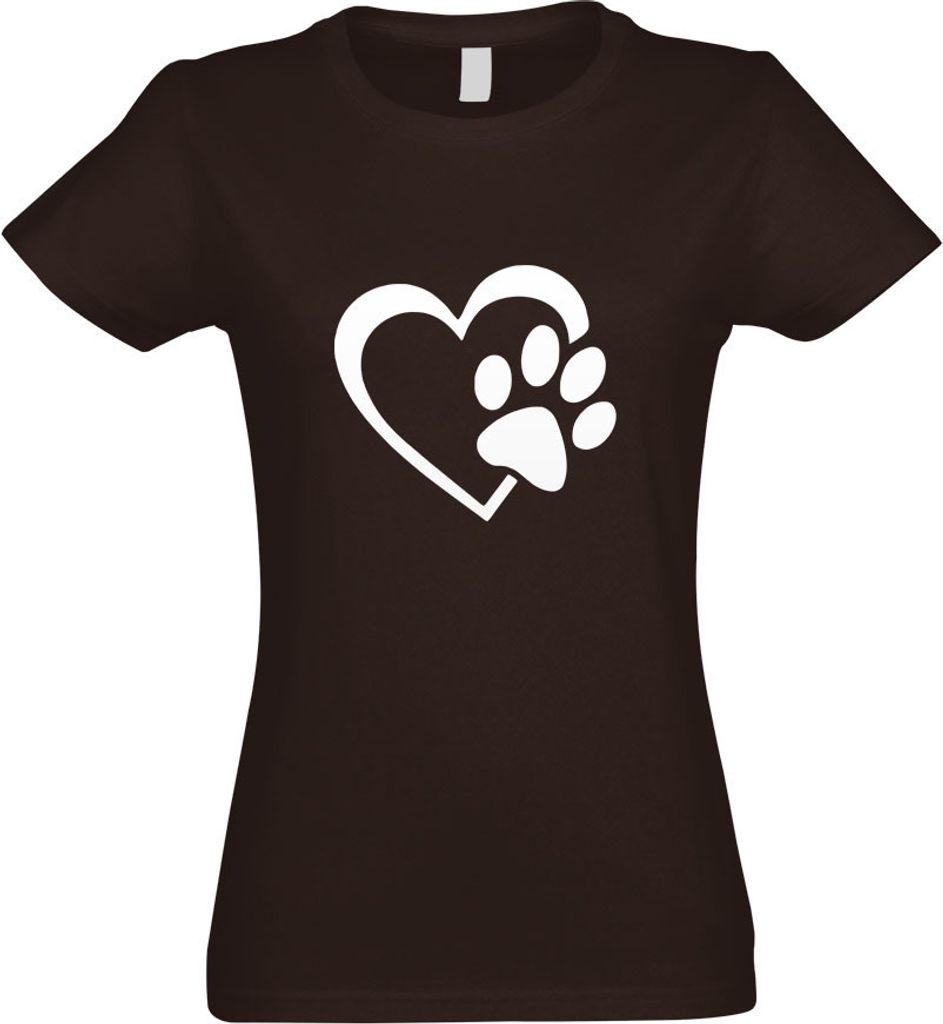 Kiwistar - T-Shirt tailliert - Damen - Chocolate - Herz für Tiere - mit Motiv Bedruckt - Funshirt Design - Sport - Freizeit - Damen - XL