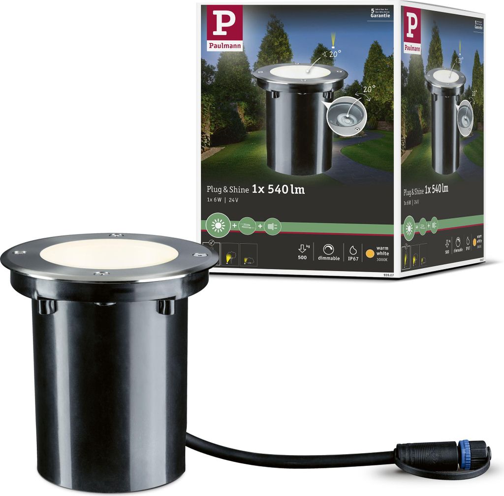 Paulmann Plug & Shine LED Bodeneinbauleuchte Floor Immagine del prodotto 