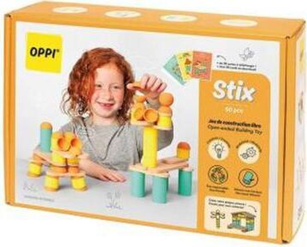 OPPI TOYS - Stix Konstruktionsspielzeug 60-teilig