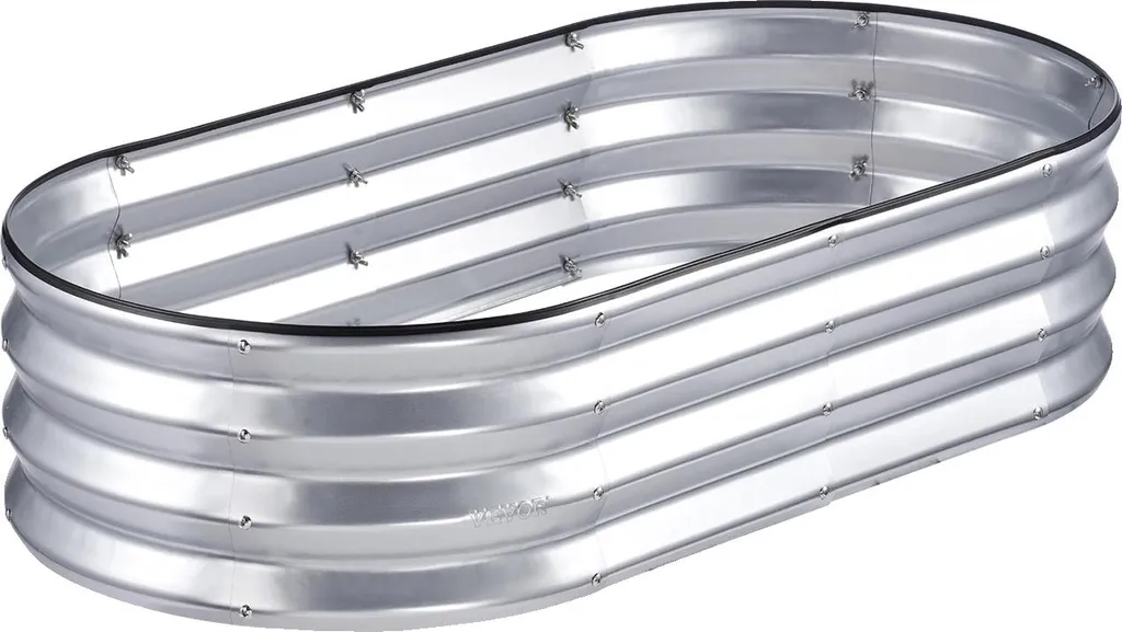 Lit de jardin surélevé inoxydable argent - Design ouvert haute qualité