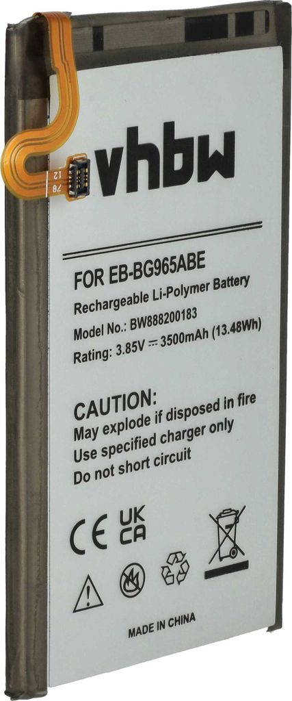 vhbw Akku Ersatz für Samsung GH82-15960A, EB-BG965ABE für Handy Smartphone Telefon (3500 mAh, 3,85 V, Li-Polymer)