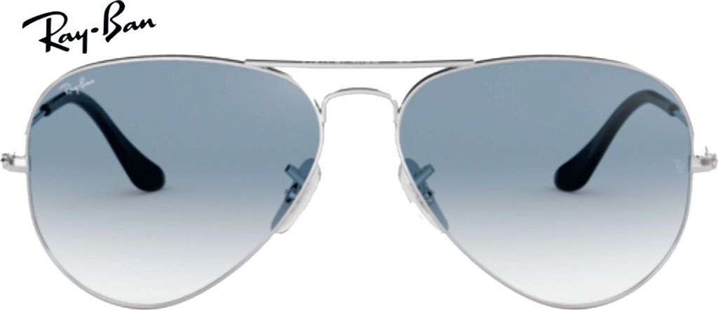 Ray-Ban Damen Aviator Sonnenbrille, Silber (003/3f), 55 mm Produktbild 9