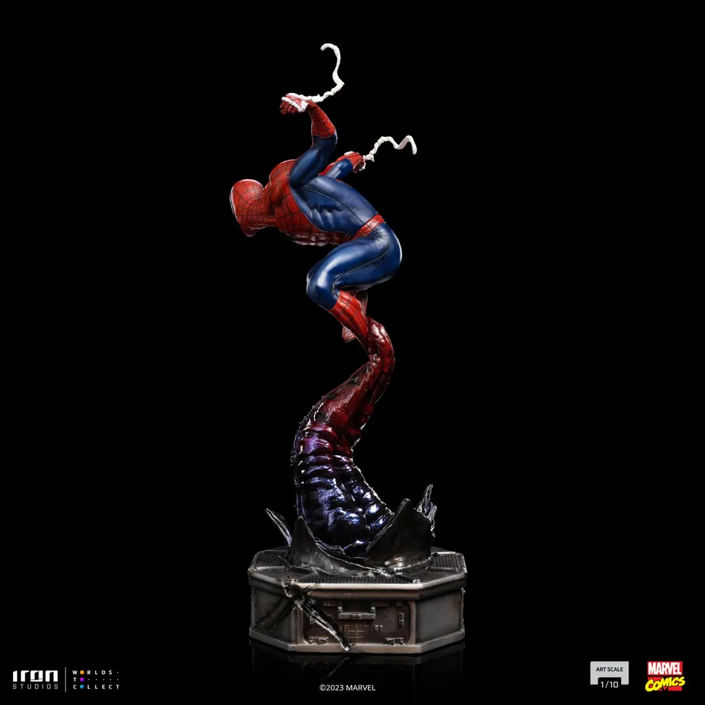 Diorama Spider-Man de collection en résine peinte à la main 1/10 - 6
