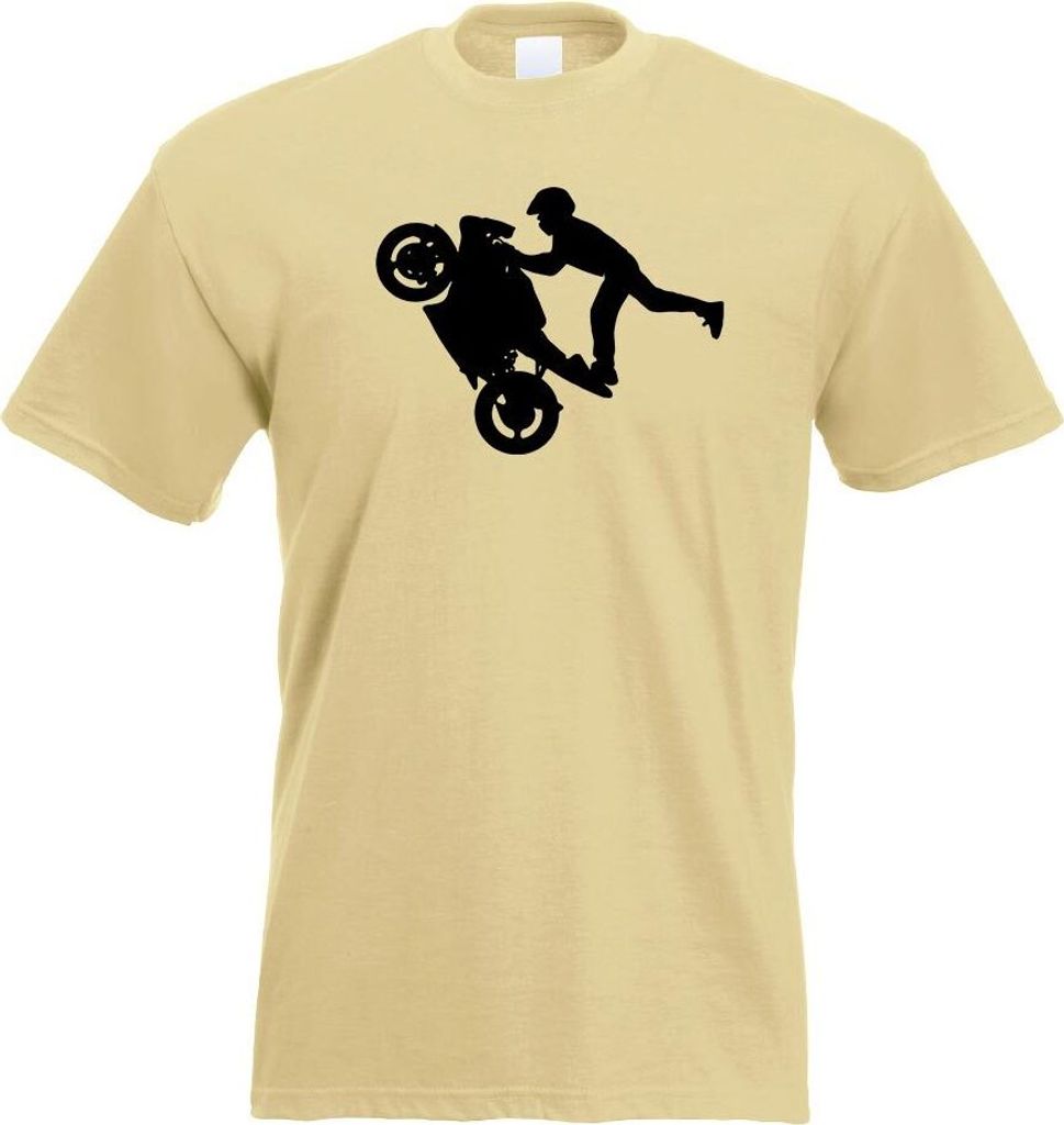 Kiwistar - T-Shirt - Khaki - Motorradfahrer - Rennmaschine Herren Funshirt Bedruckt Design Sprüche Spruch Motive - mit Motiv Bedruckt - Funshirt D...