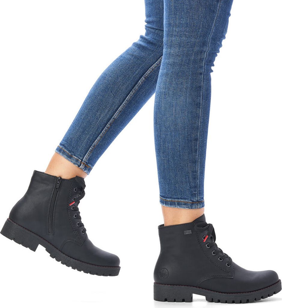 Rieker Schnürstiefel - Tiefschwarz Kunstleder Größe: 39 Produktbild 86
