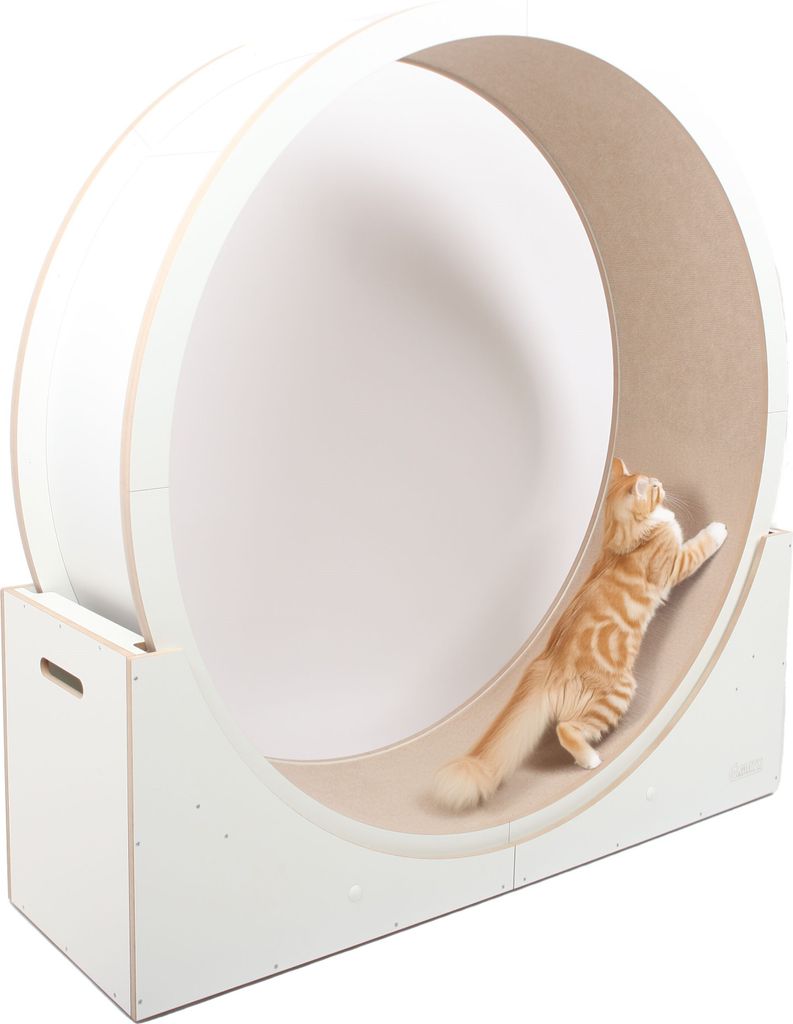 Elmato 10702 Katzenlaufrad Simba L ca. 120cm in weiß/beige Produktbild 
