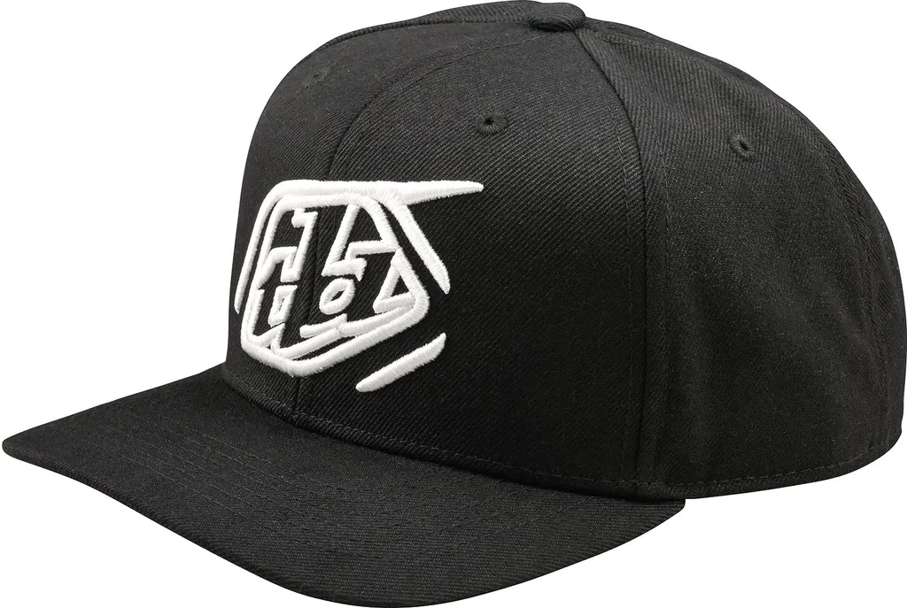 Berretto Nero Troy Lee Designs Badge Snapback Curvo - Originale TLD