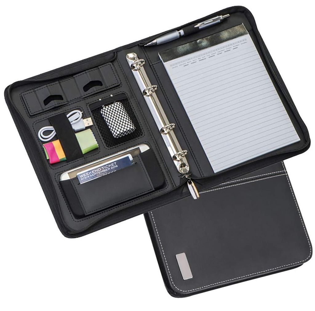 A5 Ringboek van Hoogwaardige Gelaagd Leer met Schrijfpapier Productafbeelding 