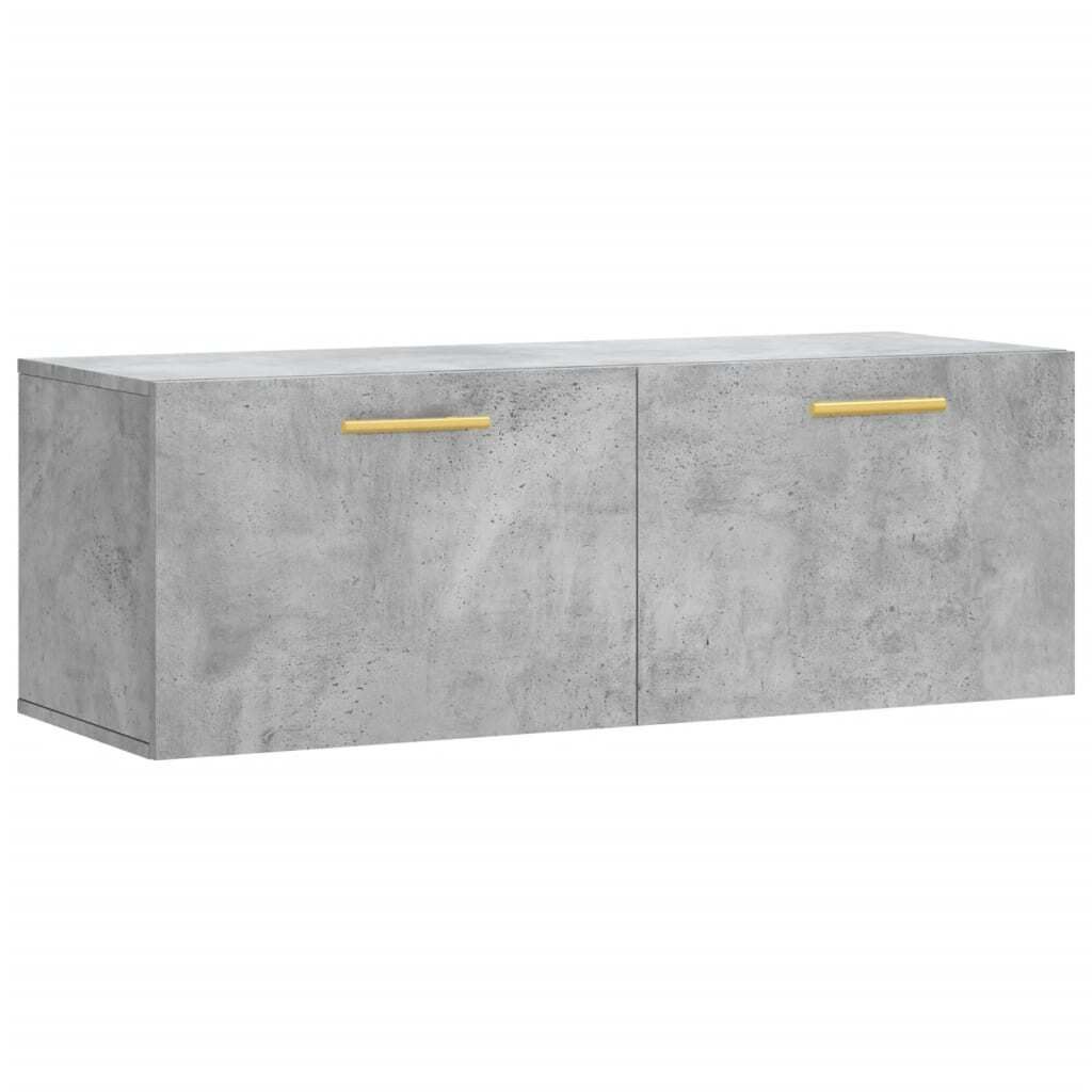 Wandschrank Betongrau 100x36,5x35 cm Holzwerkstoff