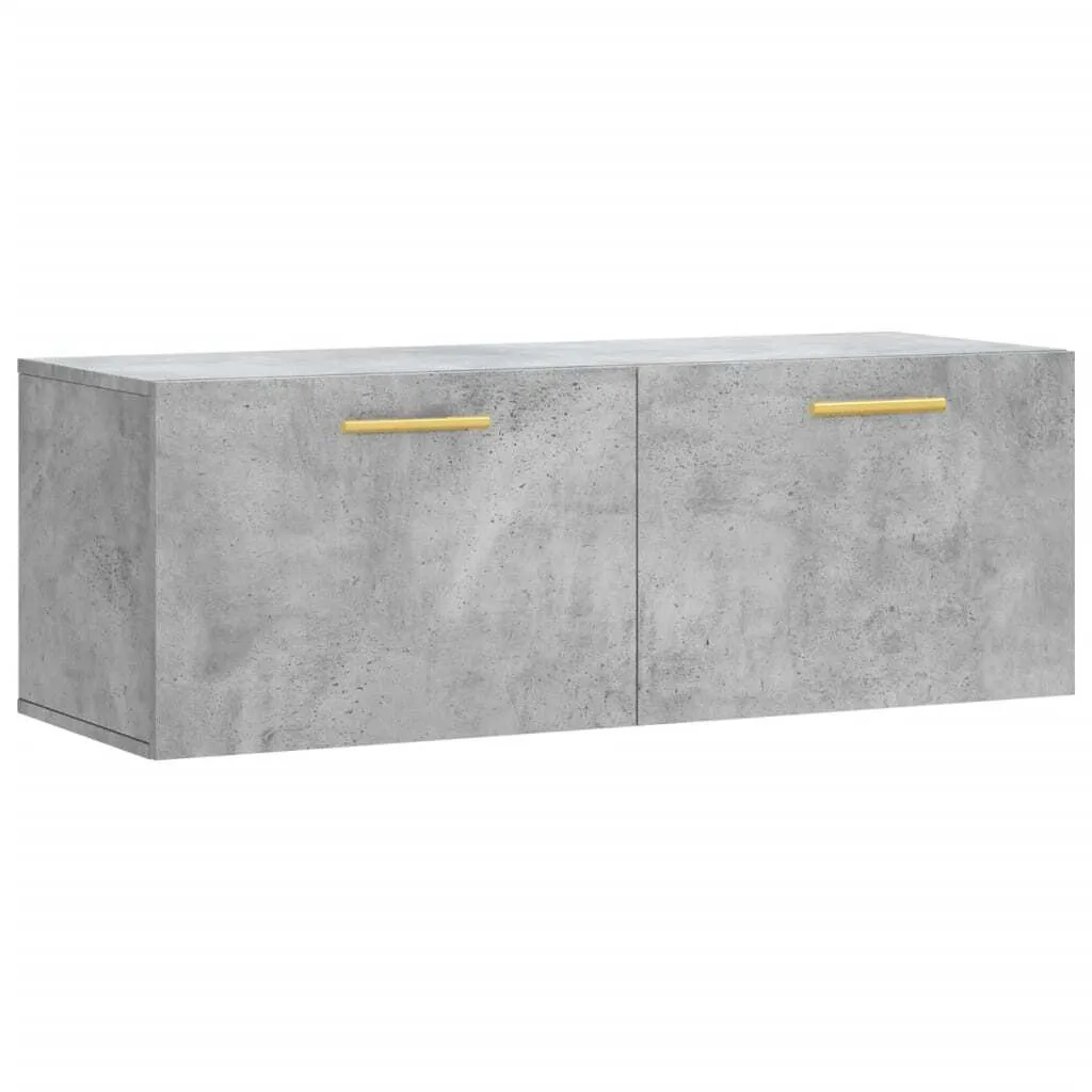 vidaXL Armadio a Muro Grigio Cemento 100x36,5x35 cm - Mobile Sospeso Moderno