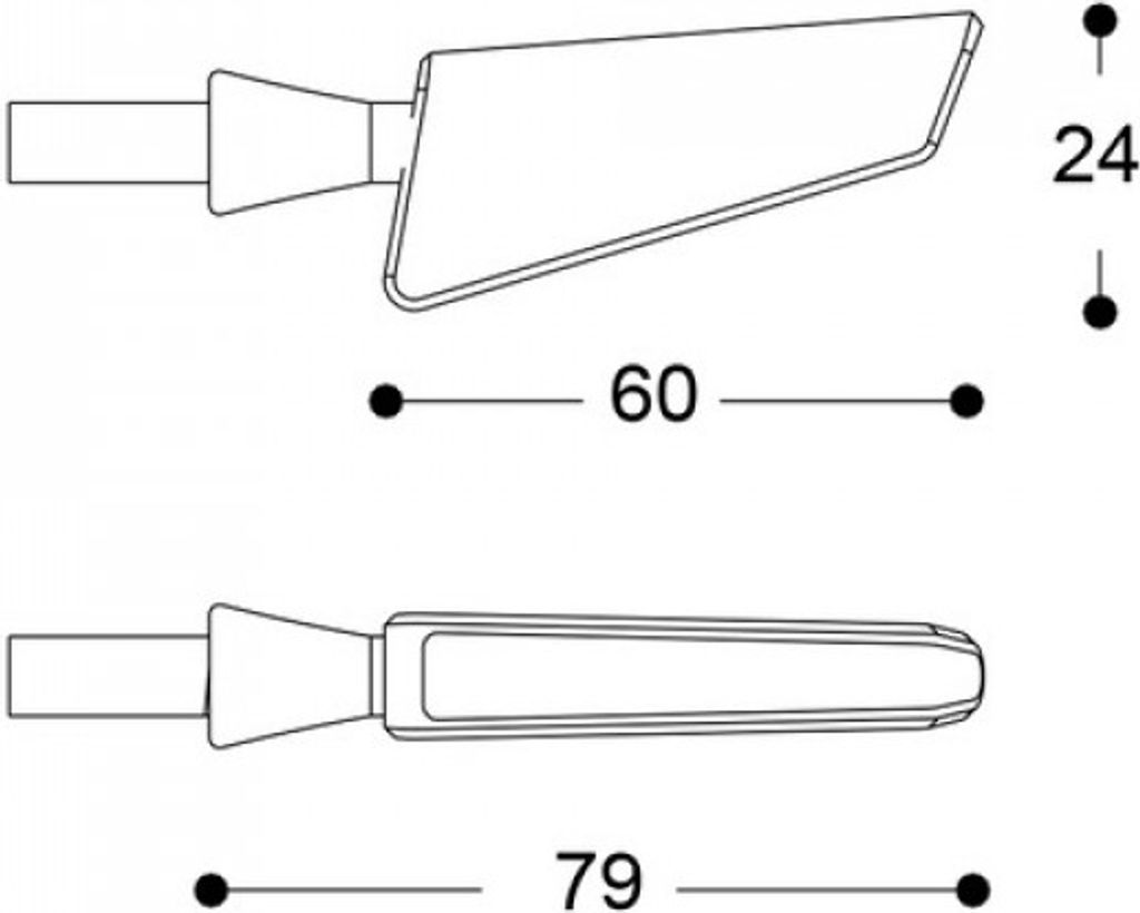 Barracuda sequentieller Blinker SQ-LED B-LUX rot
