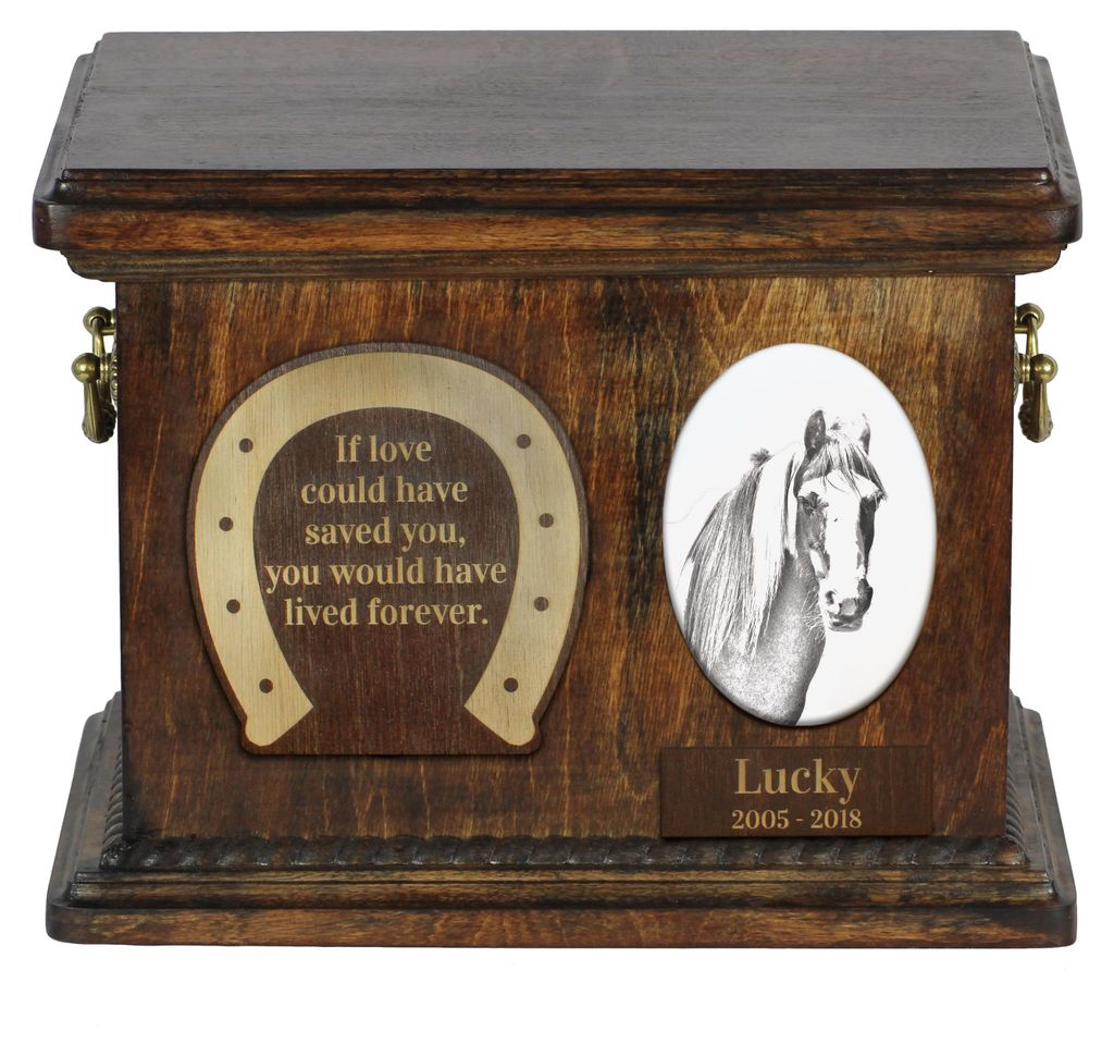 Fellpony - Eine Urne für die Asche eines Pferdes, eine Urne für ein Pferd mit Foto, personalisierte Tierasche-Box von Art-Dog.