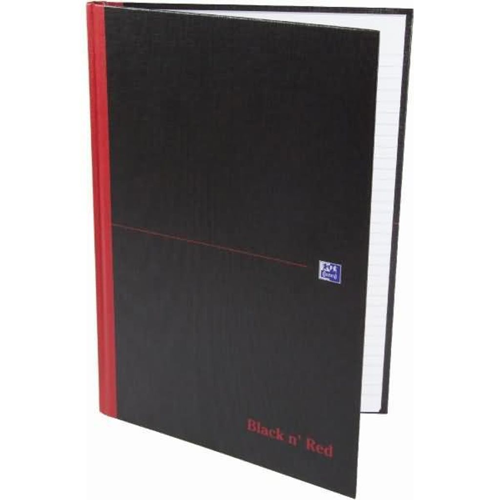Oxford 400047607, Einfarbig, Schwarz, Rot, A4, 192 Blätter, Produktbild 