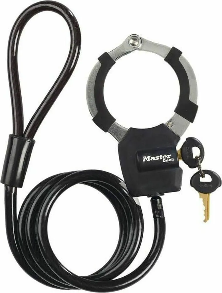 Câble Master Lock Noir en acier tressé haute résistance et gaine vinyle