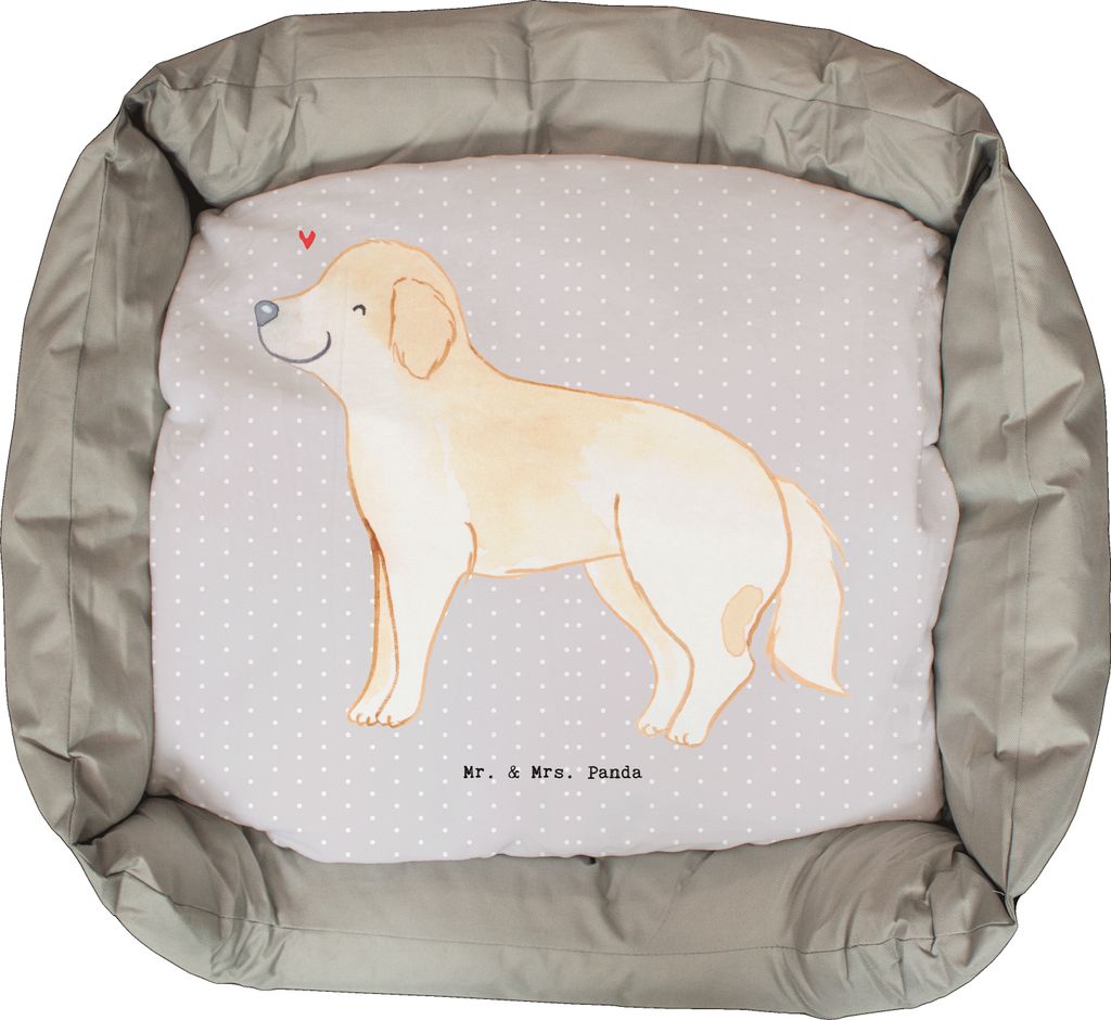 Mr. & Mrs. Panda Hundekissen Golden Retriever Lebensretter - Grau Pastell - Geschenk, Valentinstag, Hund, Vatertag, wichtelgeschenk, Weihnachten, G...