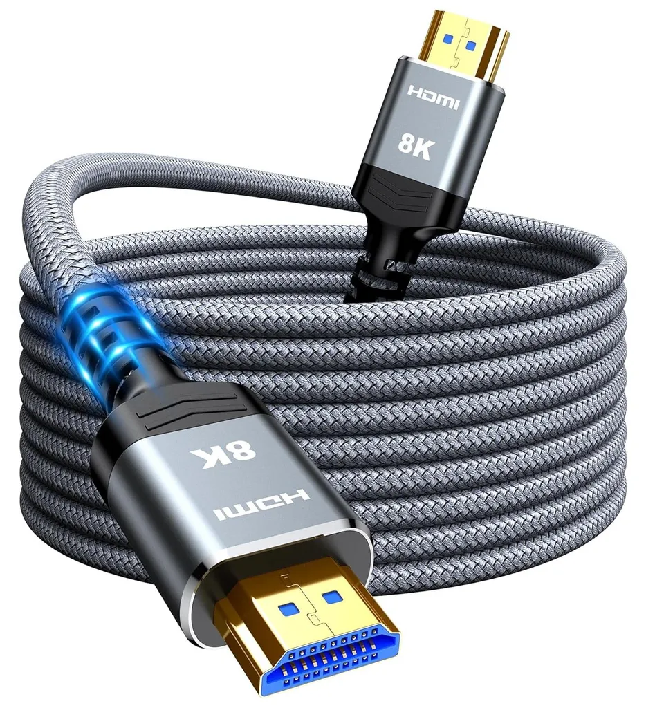 Câble HDMI 2.1 Ultra HD 8K pour Console de Jeux et Home Cinéma Digital