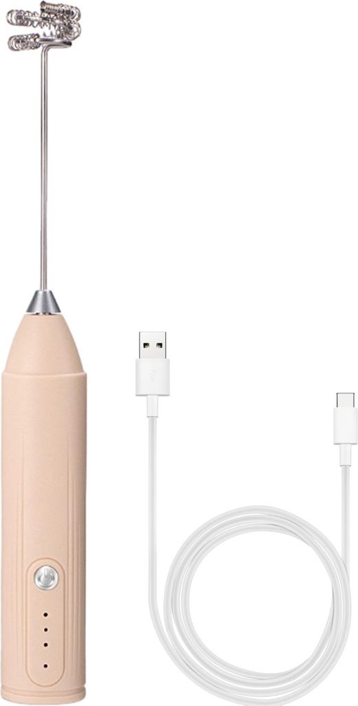 Elektrischer Milchaufschäumer, Edelstahl, Hand-Milchmixer, wiederaufladbarer Kaffee-Schneebesen, Schneebesen, Küchenwerkzeug