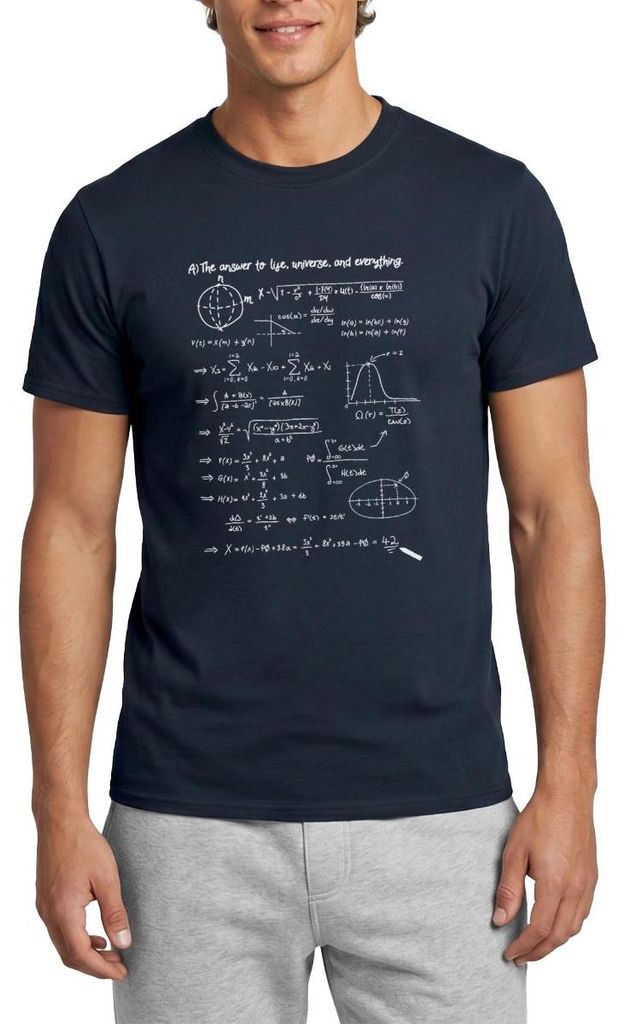 Spreadshirt The Answer Is 42 Die Antwort Auf Alle Fragen Formel Männer T-Shirt, 3XL, Navy