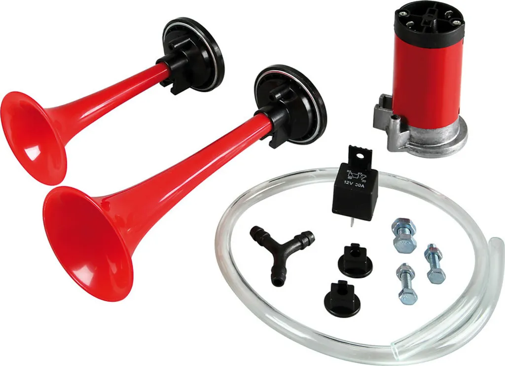 Corne biton 12V Ø 66 mm en acier - Sonorité puissante et pose facile