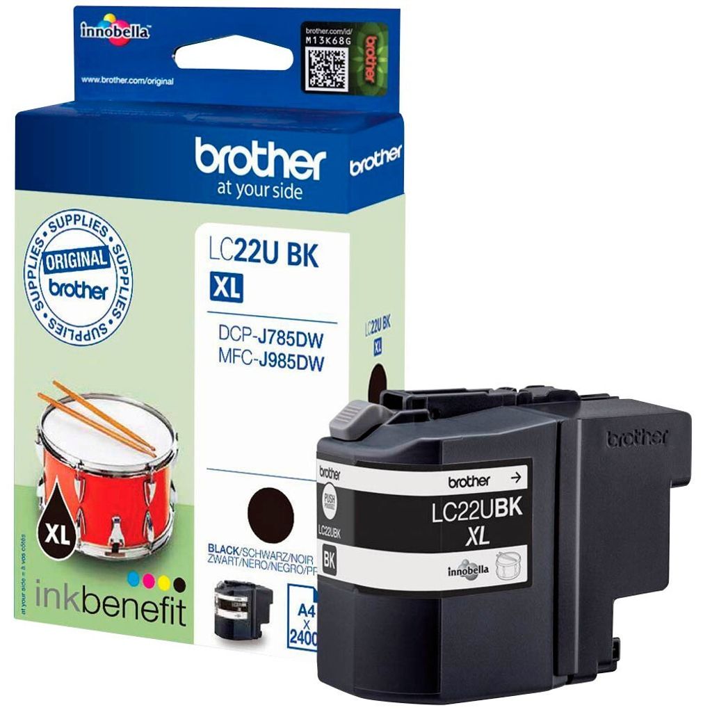 Brother LC22UBK - XL - Nero - Originale - Cartuccia Immagine del prodotto 