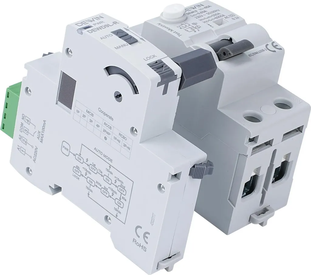 Protection Électrique Continue : Disjoncteur Auto-Réarmable 40A 30mA 2P - 4