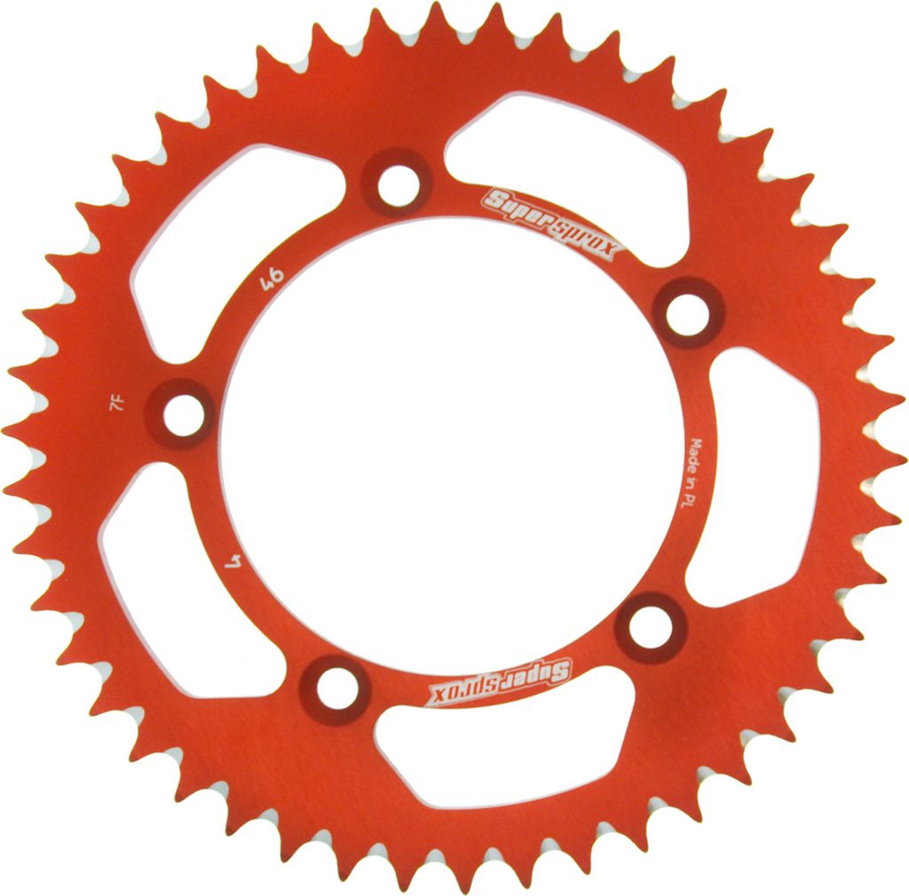 Supersprox Alu-Kettenrad 420 - 46Z (orange) RAL-4:46-ORG|ID 98,0 LK 115,0 5-Loch