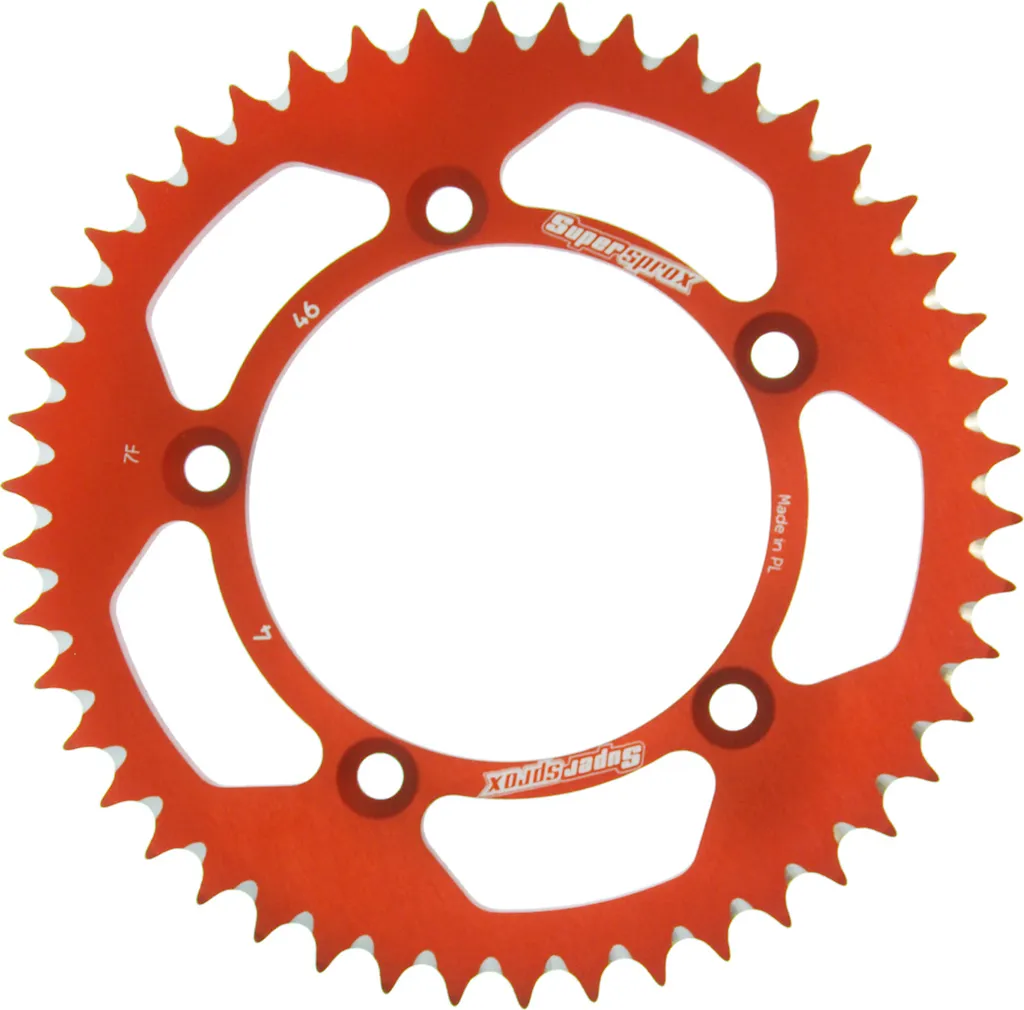 Couronne Alu Supersprox 420 46 Dents Orange RAL-4:46-ORG pour Moto