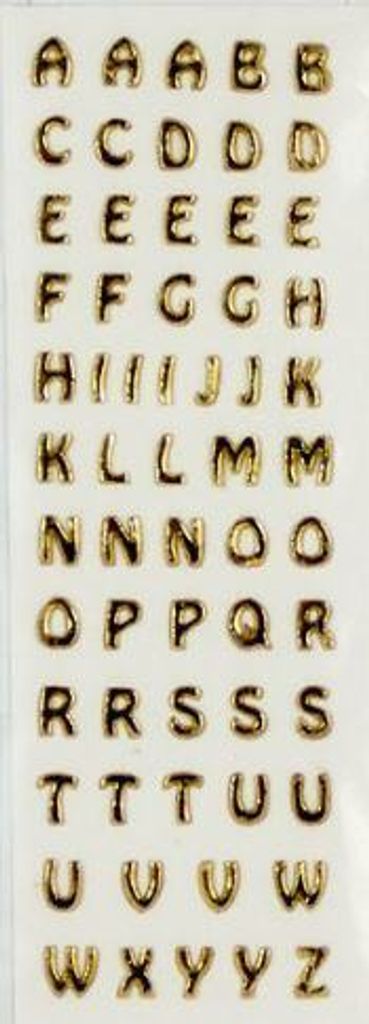 Wachsbuchstaben Set (A-Z sortiert) Gold 8 mm, zum Verzieren von Kerzen