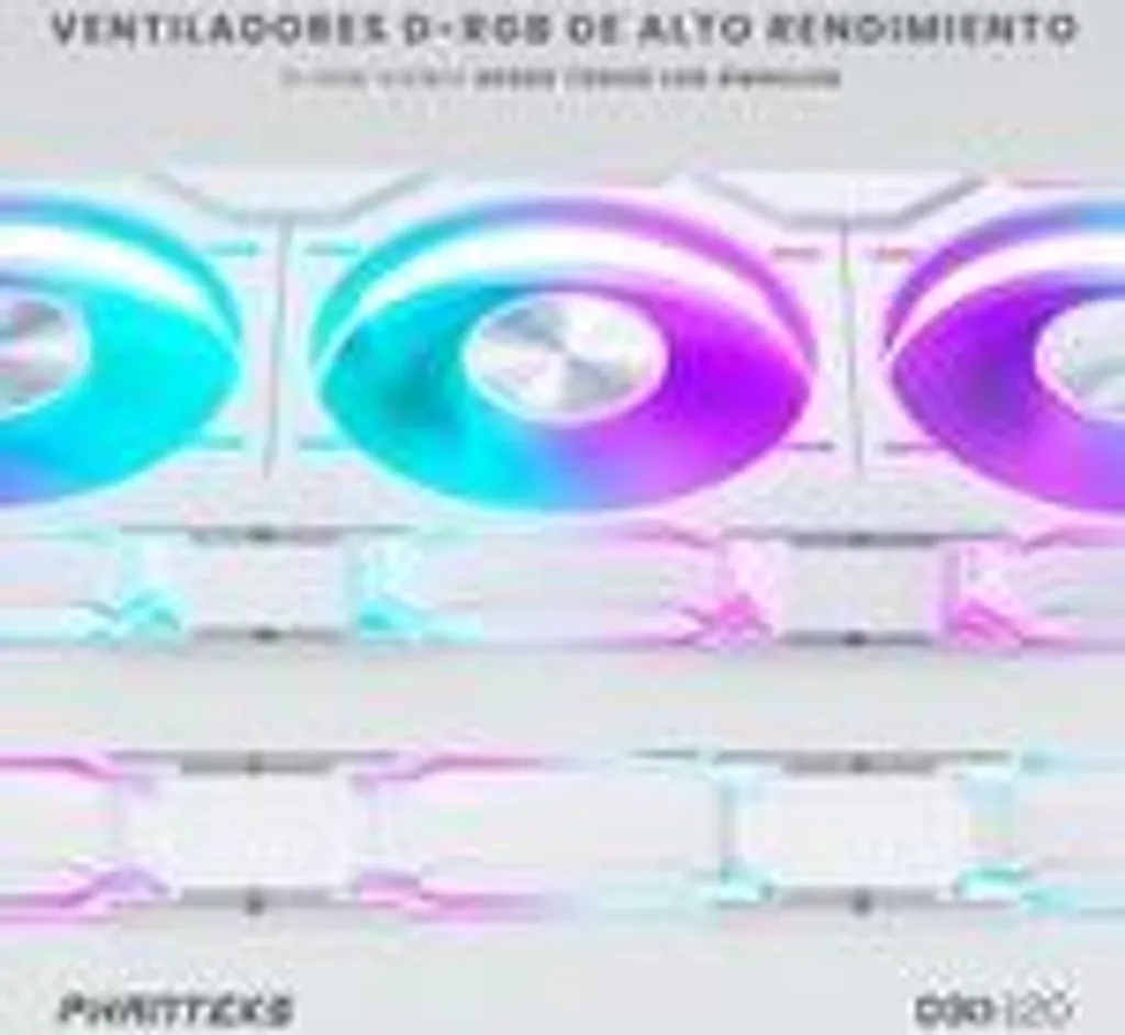 Ventole Phanteks D30 120mm D-RGB: Kit 3 Pezzi Alta Pressione Statica - 17