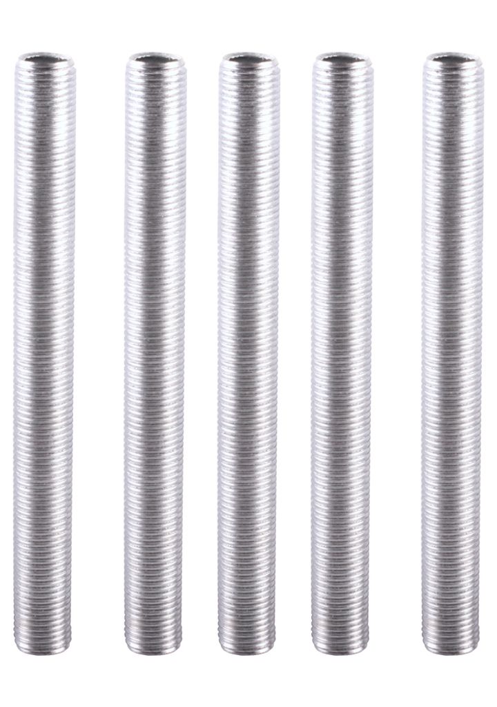 Pendelrohr aus Messing 40 cm, mit 2 x Gewinde M10 x 1, Gewinderohr, Verlängerung (40 cm) für Leuchtenrohr, Messing, glänzend