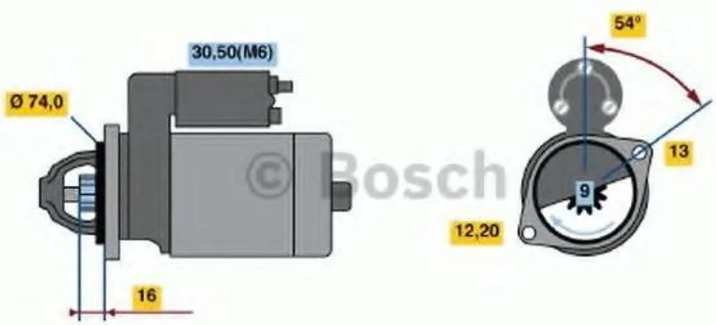Démarreur de moteur pour Mini R50 R53, pièce de rechange Bosch