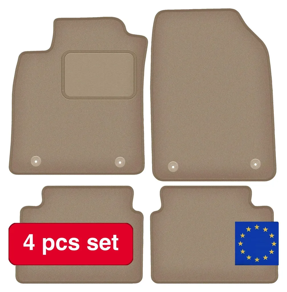Tapis auto Opel Vectra C anti-glissement protection sol beige 4p