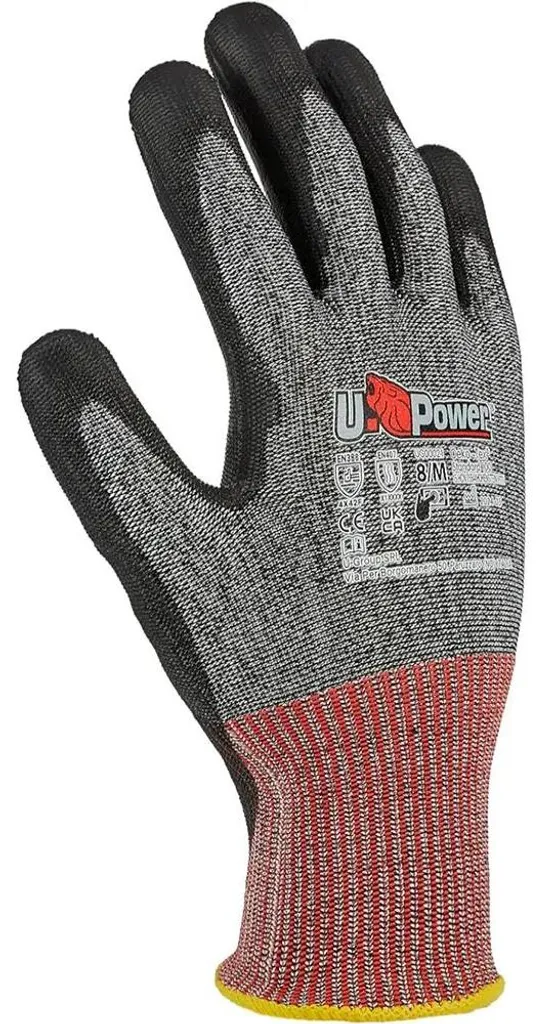 U-Power Salsa Gants de travail de sécurité nylon gris tactile taille 8/M