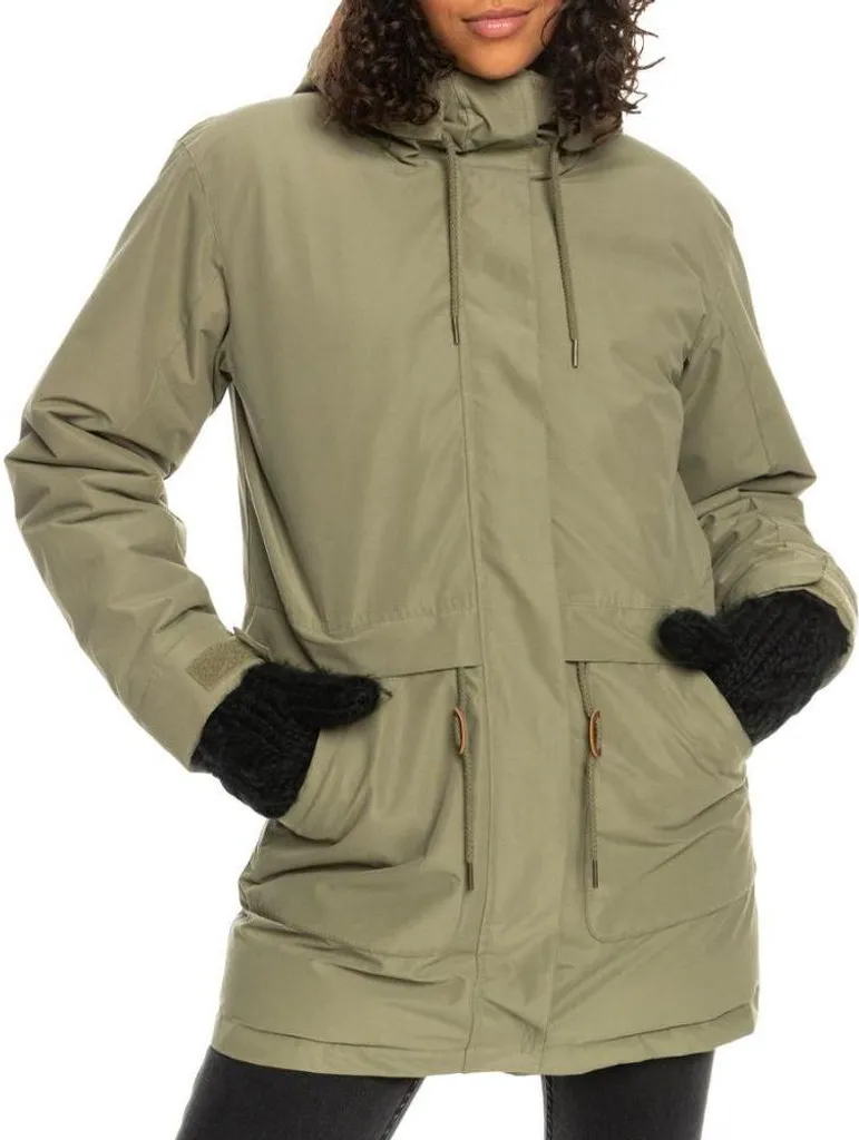 Roxy Dawn View JK Veste de Ski Vert Lichen Foncé Taille XS pour Femme