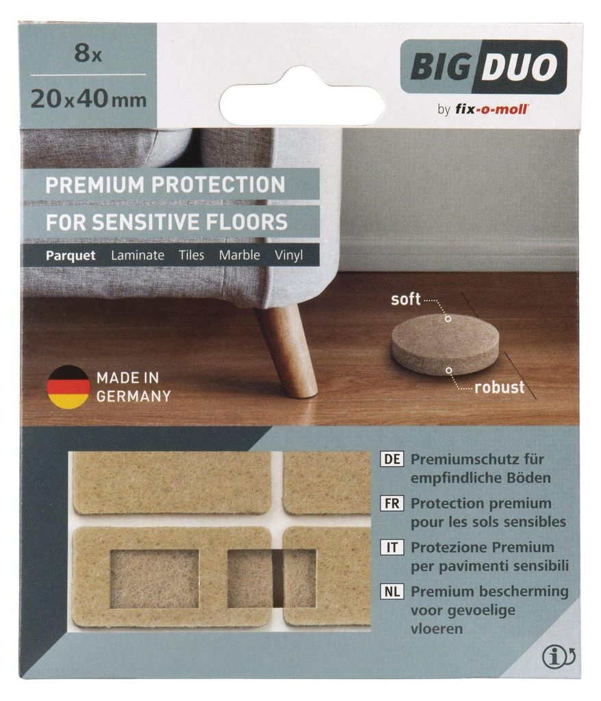 Big-Duo Parkettgleiter 20 x 40mm fix-o-moll Produktbild 