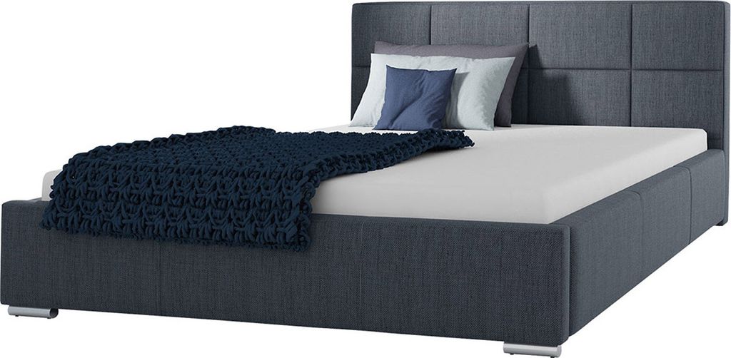 MIRJAN24 Polsterbett Marina, Bettkasten für die Bettwäsche mit Gasdruckfeder, Lattenrost aus Metall ist integriert (Farbe: Spirit 13, Größe: 18...