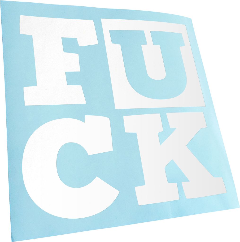 Kiwistar - Autoaufkleber - f... Schriftzug - Weiss - 30x15cm - Aufkleber für Auto, Laptop, Fahrrad, LKW, Motorrad mehrfarbig JDM Decal Racing