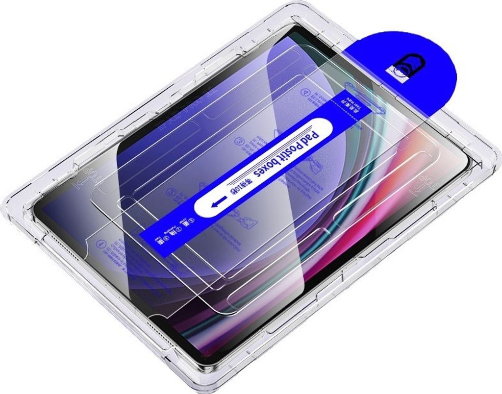 INF Samsung Galaxy Tab S8 Plus (12,4 Zoll) Displayschutzfolie aus gehärtetem Glas mit staubfreier Installation
