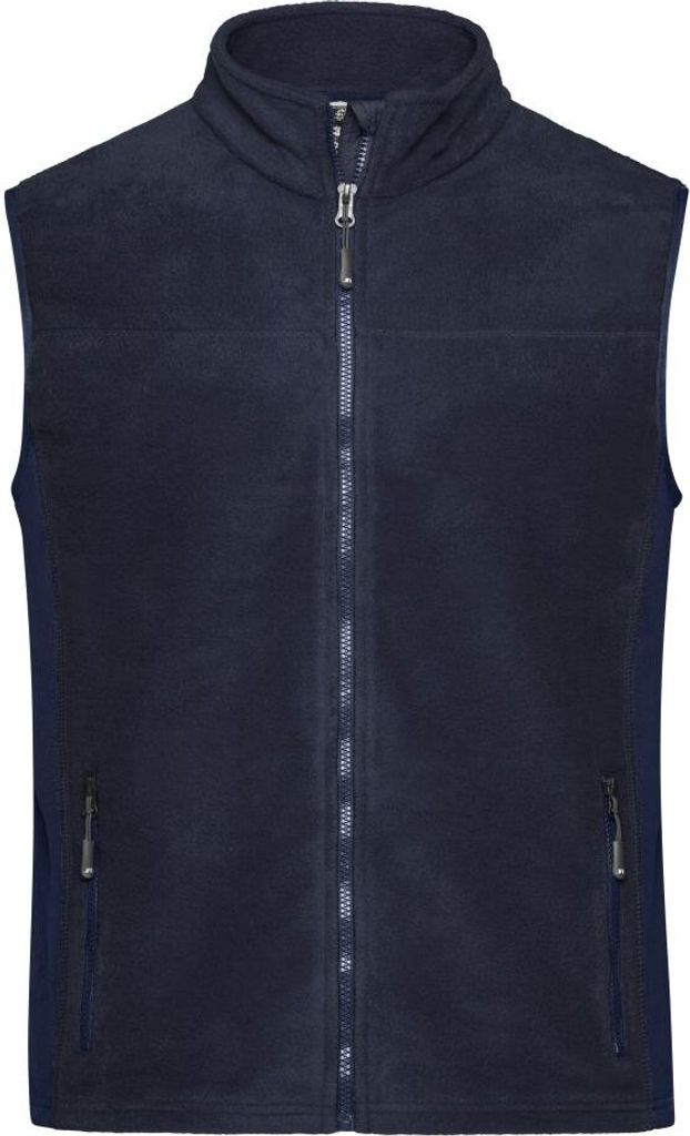 Strapazierfähige Fleece Weste im Materialmix navy/navy, Gr. XXL