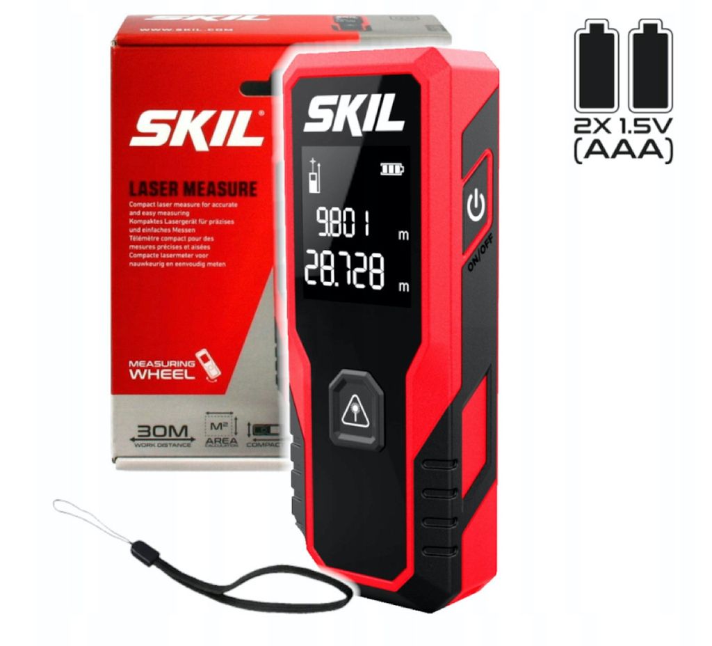 Télémètre laser (30 mètres) avec 2 Piles AAA - SKIL MT1E1929AA