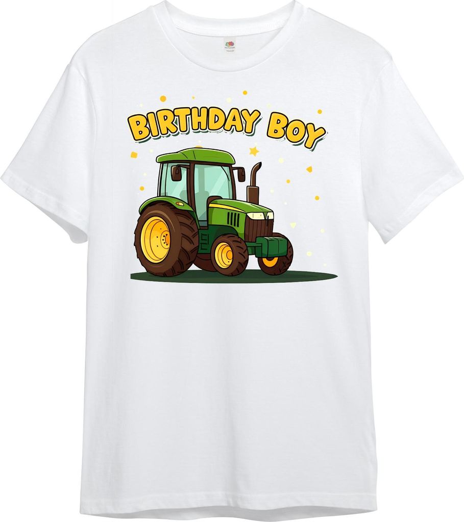 PAULGOS Kinder T-Shirt, Geburtstag Trecker