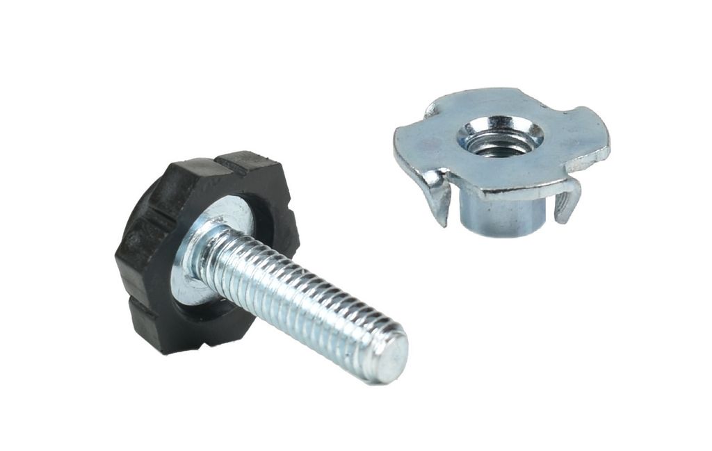 4er Set Schraubfüße M6x21 – Höhenverstellbare Möbelfüße mit Einschlagmuttern