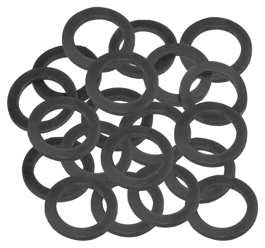 20 runde Gummiringe, 20 mm Innendurchmesser, 30 mm Außendurchmesser, 2,5 mm dick, schwarz