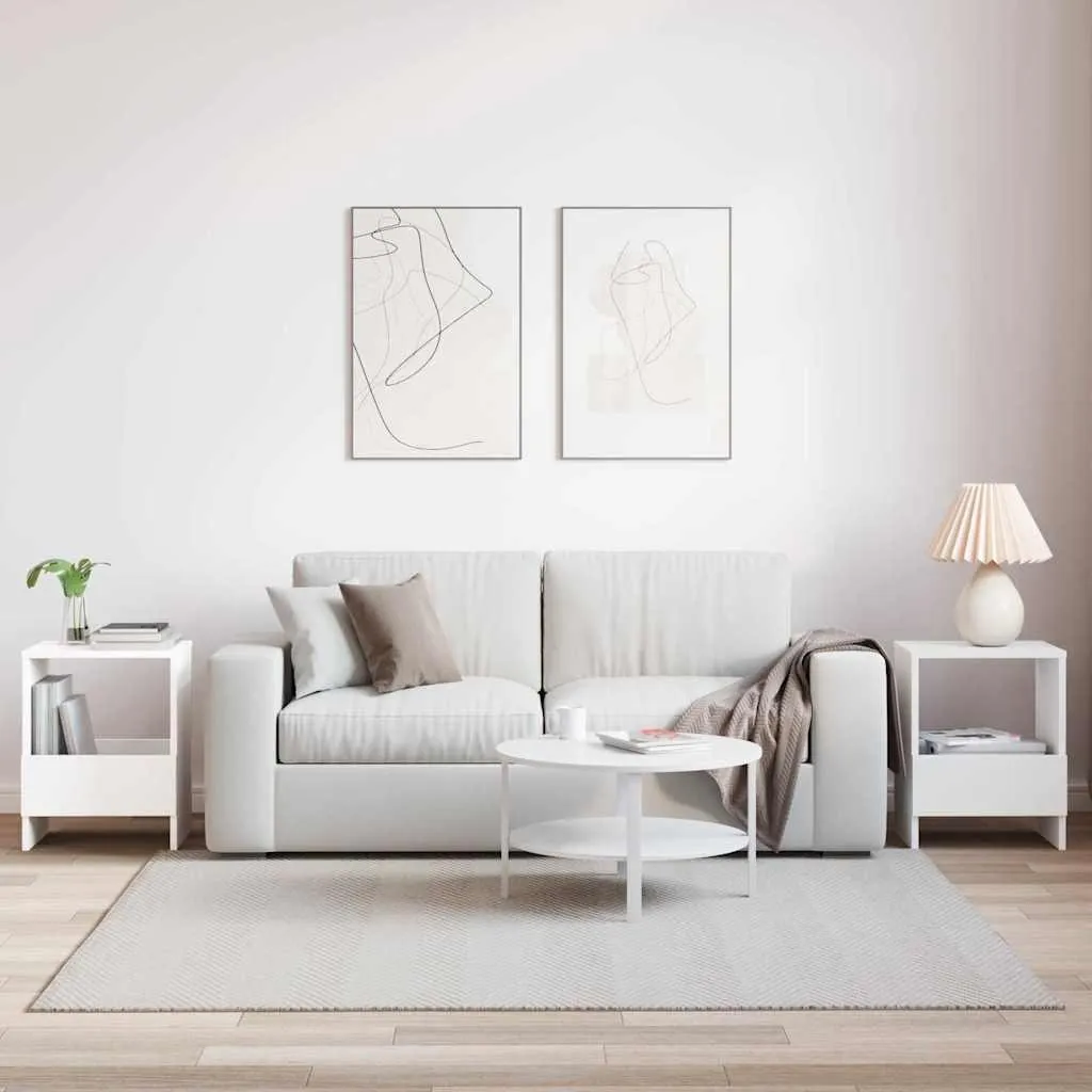 vidaXL Portariviste 2 pezzi Bianco 35x30x45 cm - Ordine e Stile - 4